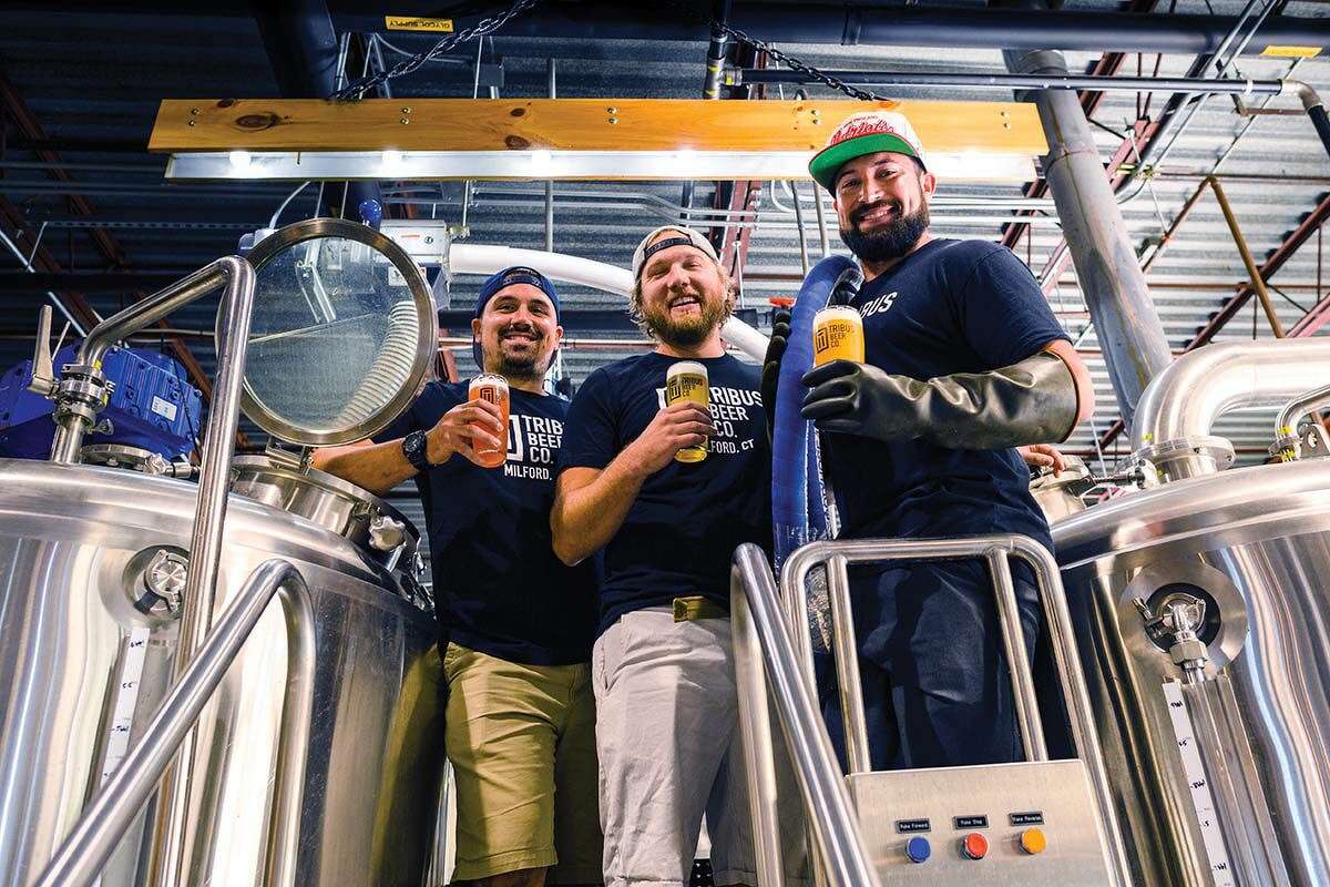 The Tribus Beer Co. trio, from left: Sebastian D’Agostino, Matthew Weichner and Sean O’Neill.