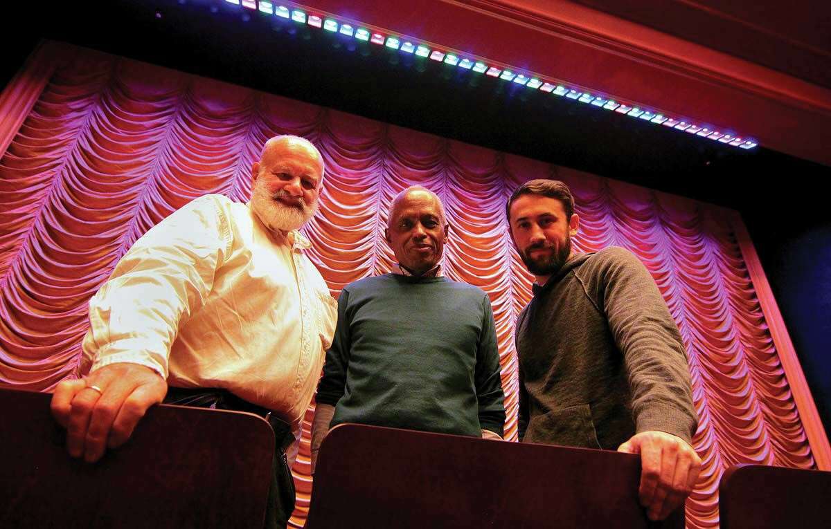 Cinestudio co-directors and co-founders James Hanley and Peter McMorris, and John Michael Mason, chairman of the Cinestudio board of directors.