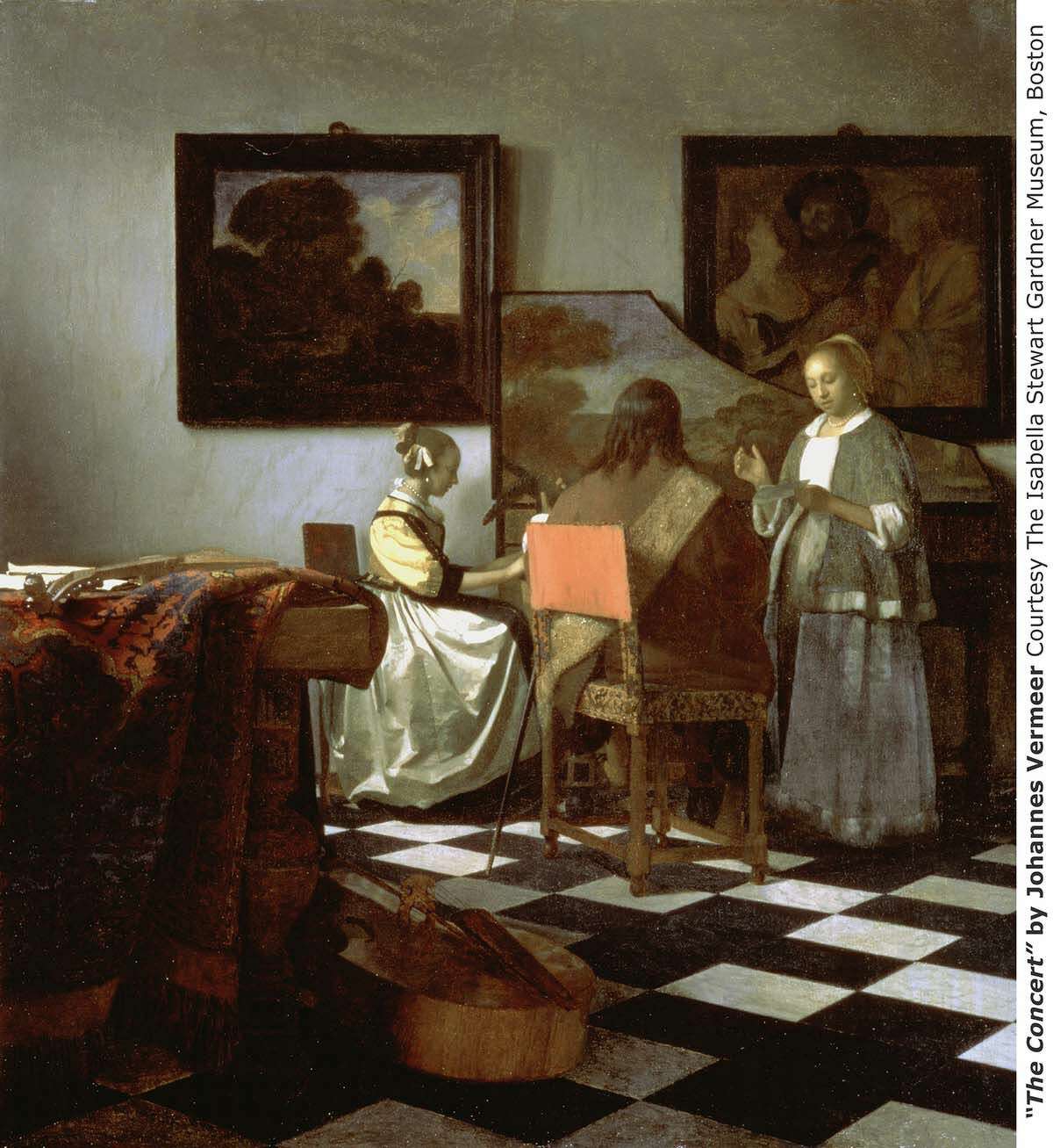 Johannes Vermeer’s painting The Concert was the most valuable piece of art stolen from the Isabella Stewart Gardner Museum in 1990.