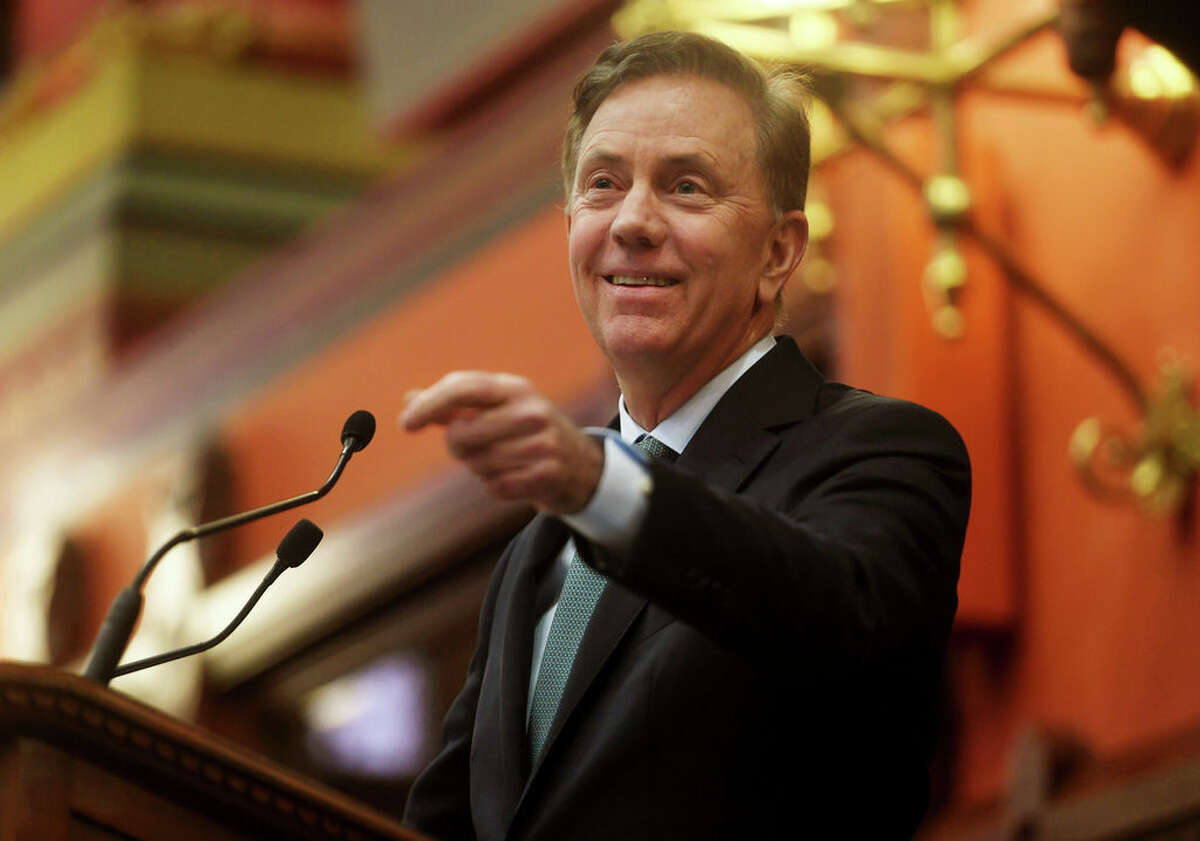 Governor Ned Lamont delivers his budget address to the general assembly at the Capitol in Hartford, Conn. on Wednesday, February 20, 2019.