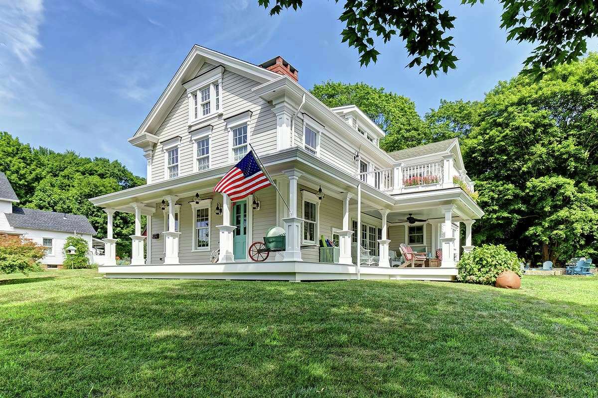 Island architecture enhances this restored 1840s farmhouse