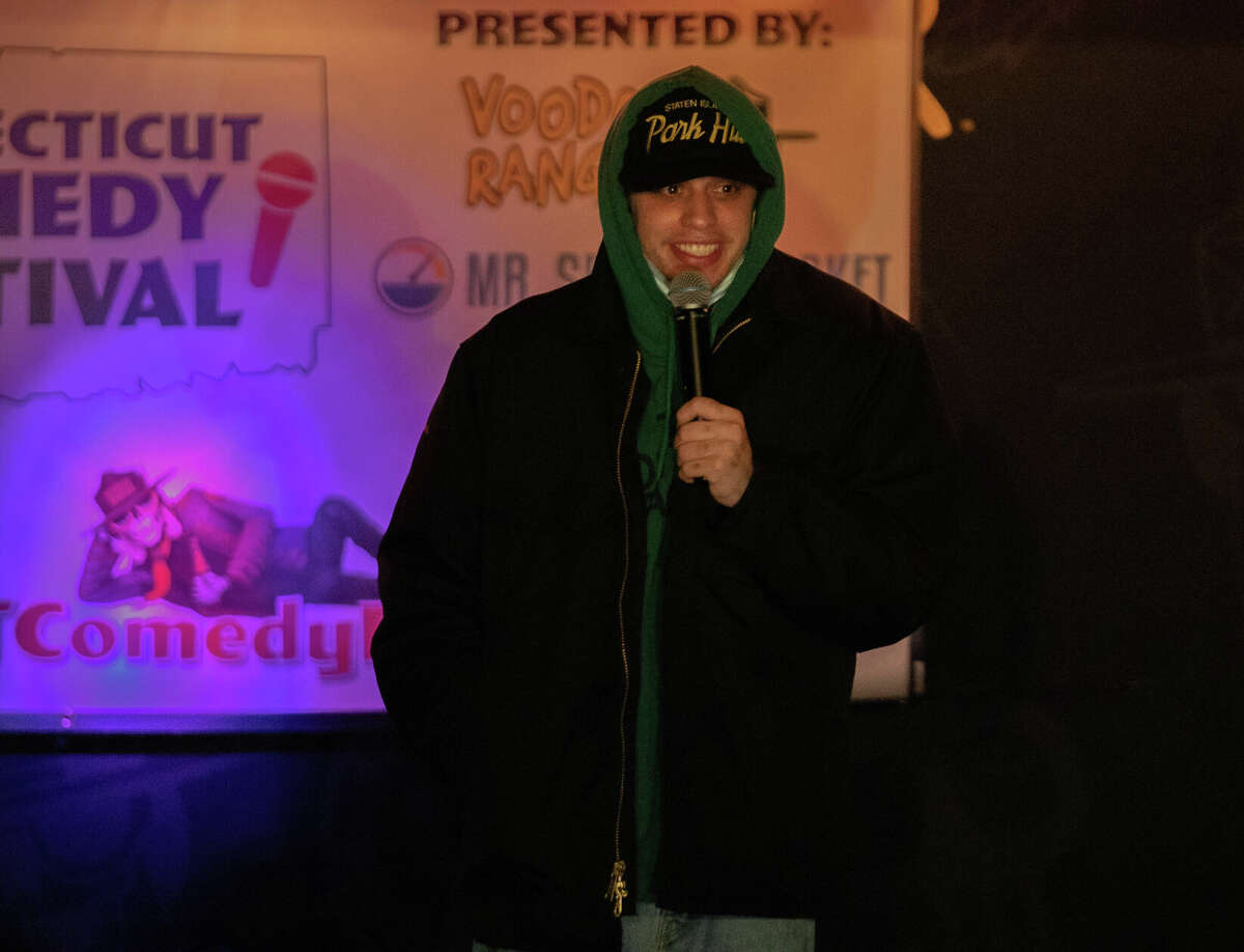 Comedian Pete Davidson performs in the parking lot of Fairfield’s Circle Hotel as part of the Connecticut Comedy Festival, a months-long series of shows put on by the Fairfield Comedy Club, in November.