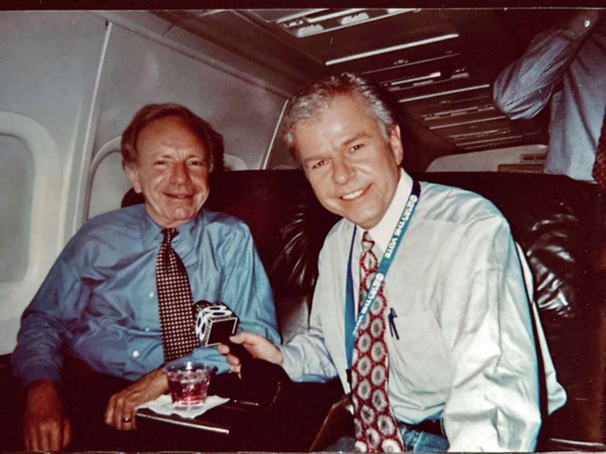 Davis with then-U.S. Sen. Joe Lieberman.