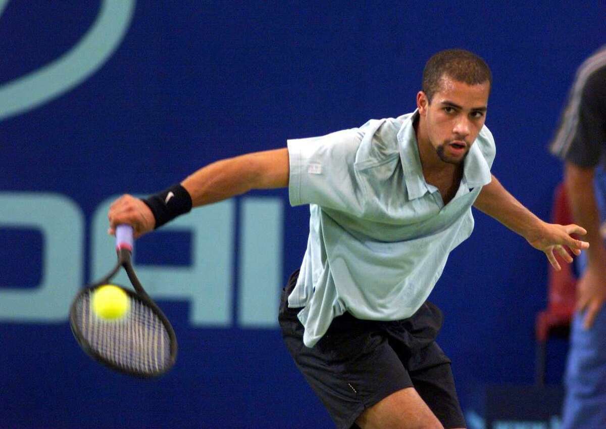 James Blake at the Hopman Cup Tennis Teams Championships in Australia in early 2000.