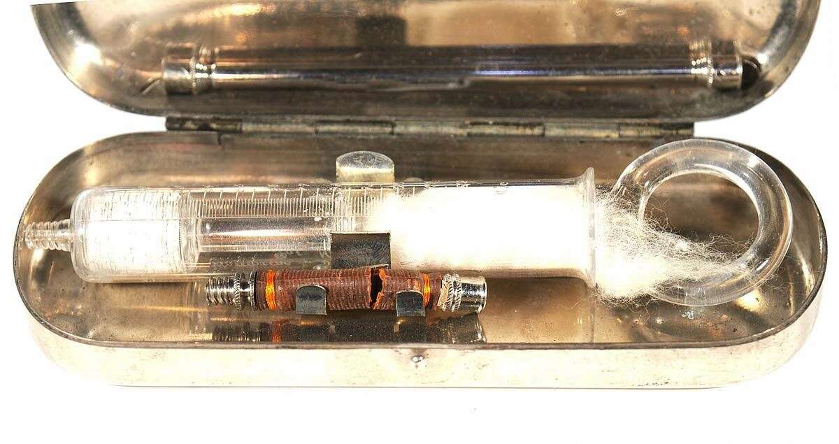 A 19th-century vaccination syringe