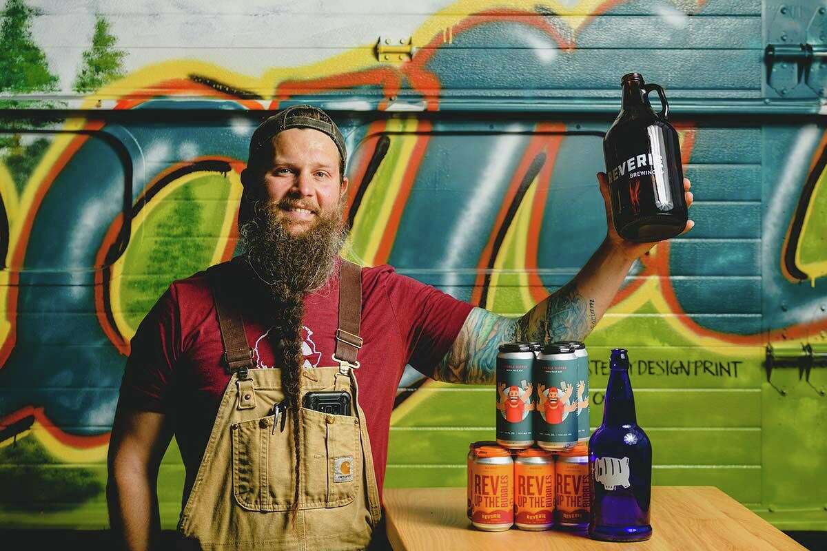 Frank Lockwood, Reverie’s head brewer and a co-owner, has been perfecting his brewing technique for about as long as he’s been working on his beard.