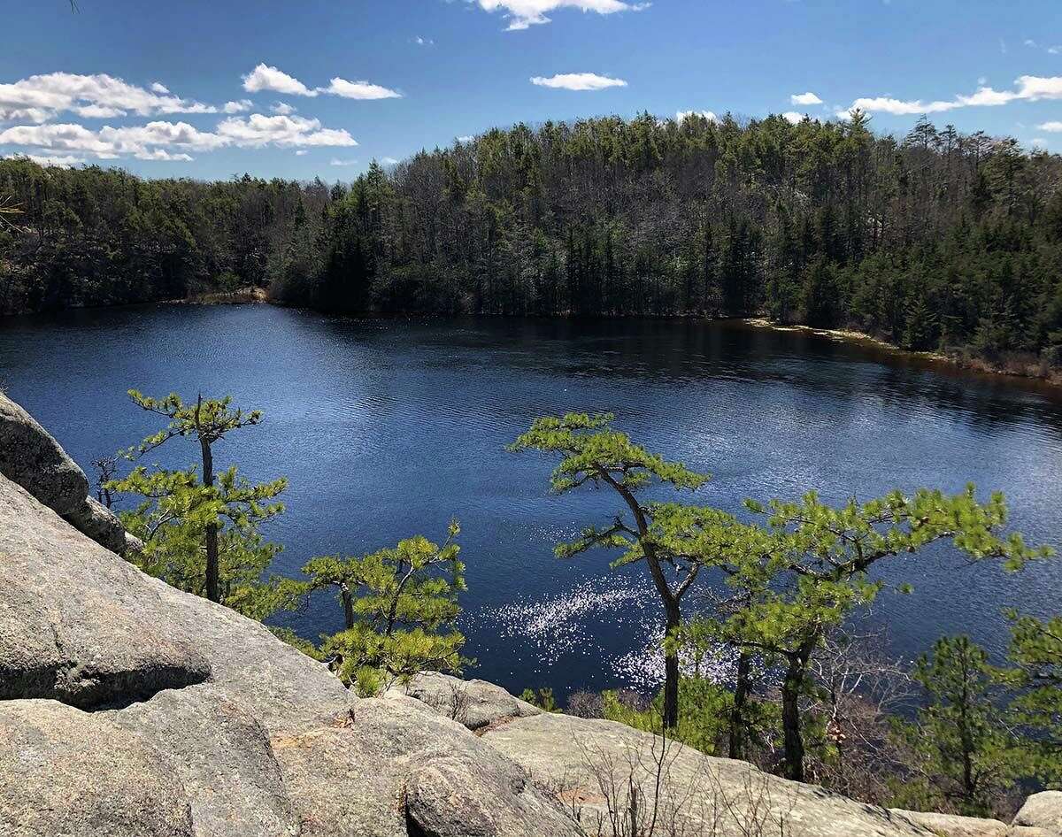 Long Pond, part of the Eli Pond and Long Pond Woods Wildlife Refuge in Rhode Island