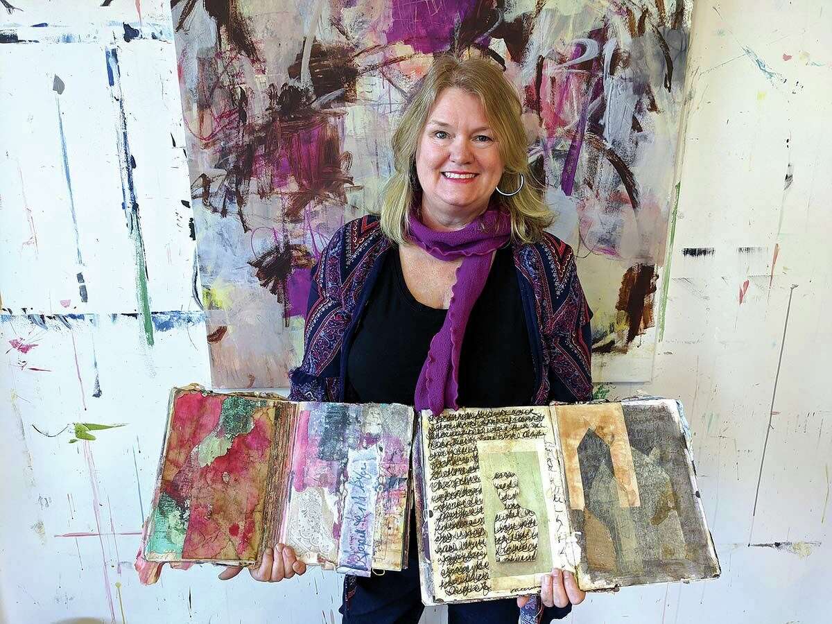 "Art journaling is a way to have a visual dialogue with yourself," says Heather Neilson. "It is a personal expression and can help open up your creative intuition."