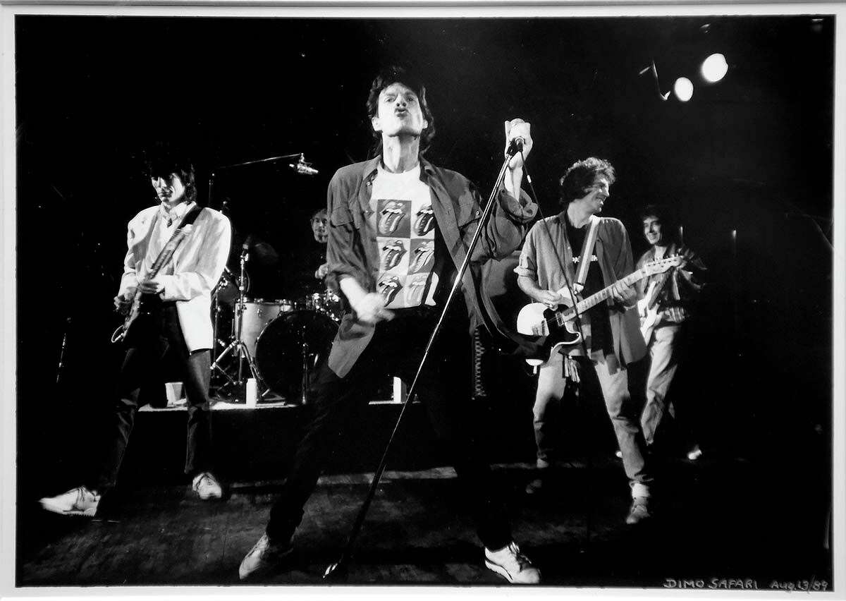 A Dimo Safari photograph of the Rolling Stones performing at Toad’s Place in 1989 hangs on a wall of the club in tribute to the legendary concert.