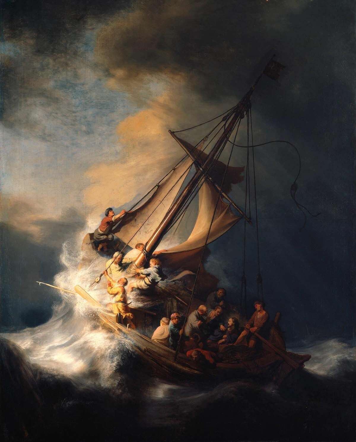 Rembrandt’s 1633 Christ in the Storm on the Sea of Galilee is one of 13 paintings stolen in 1990 from the Isabella Stewart Gardner Museum in Boston.