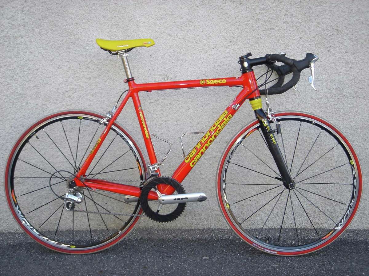 A 1999 Cannondale Silk Road Saeco bike.