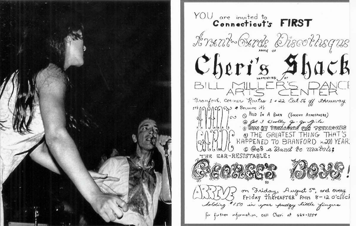 Billed as "Connecticut's First Avante Garde Discotheque" and "the greatest thing that's happened to Branford in 200 years," Cheri's Shack at Bill Miller's Dance Arts Center was an early disco inferno. Besides running the joint, Cheri Miller was also a go-go dancer, shown here with a before-the-big-time Michael Bolton.