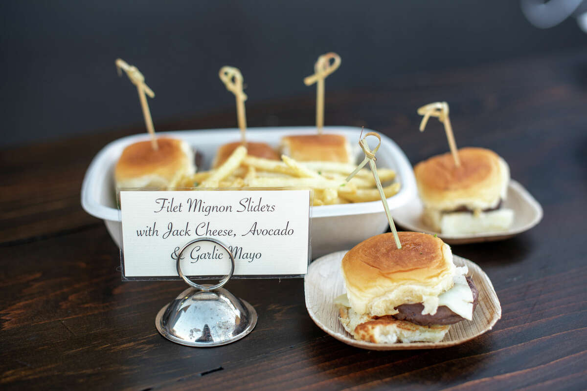 The filet mignon sliders from Dominic's food truck.  Chris DeGrande, owner of Dominic's, added a truck to his business model during the pandemic.  