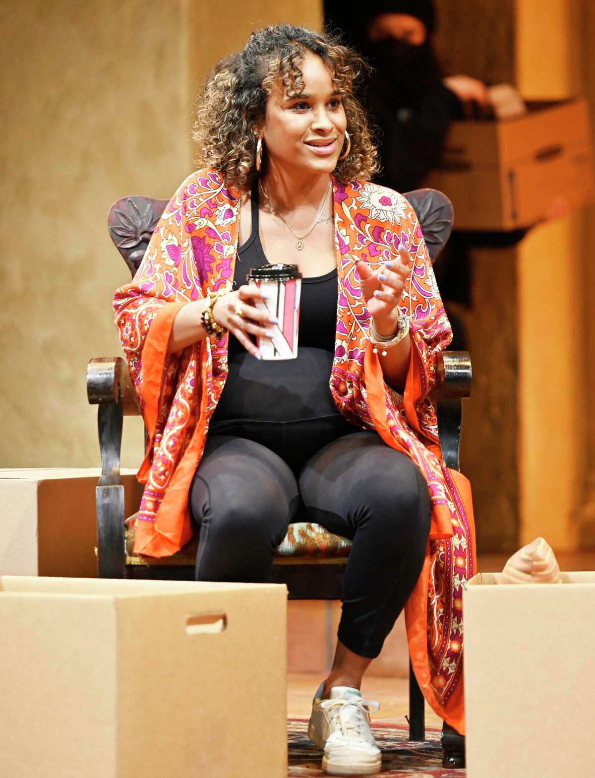 Long Wharf Theatre in New Haven is staging Eliana Pipes’ intriguing “Dream Hou$e” through April 3. Actors include Renata Eastlick and Marianna McClellan.
