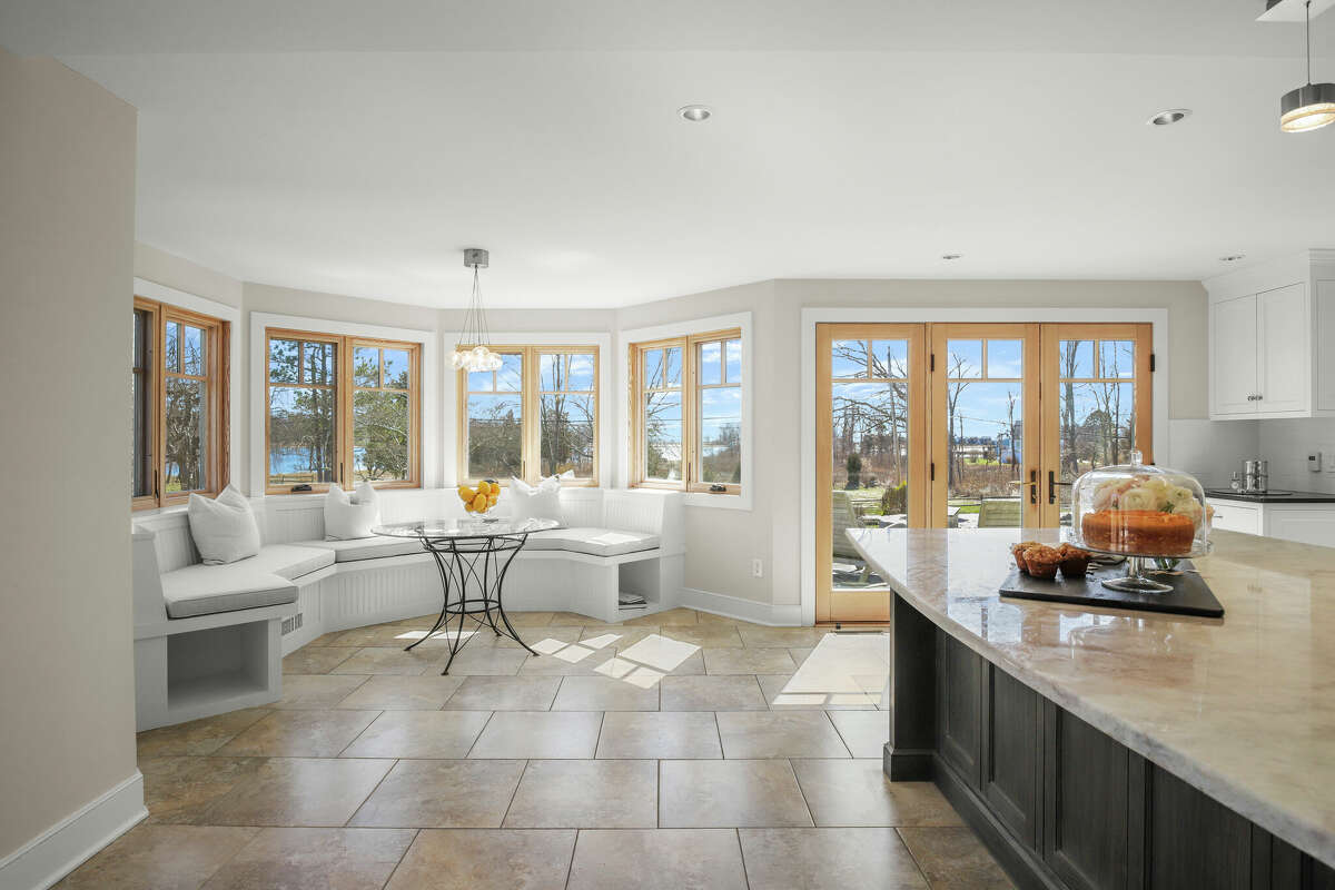 The kitchen in the home on 21 Grove Point Road in Westport, Conn.