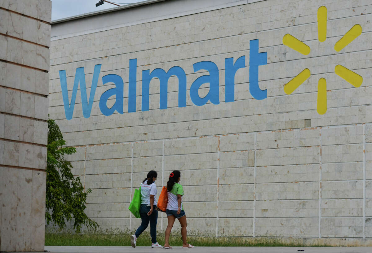 Walmart logo at the entrance to a store on Paseo de Montejo. A Corpus Christi Walmart's Facebook post promoting a new brand of ice cream went viral. 