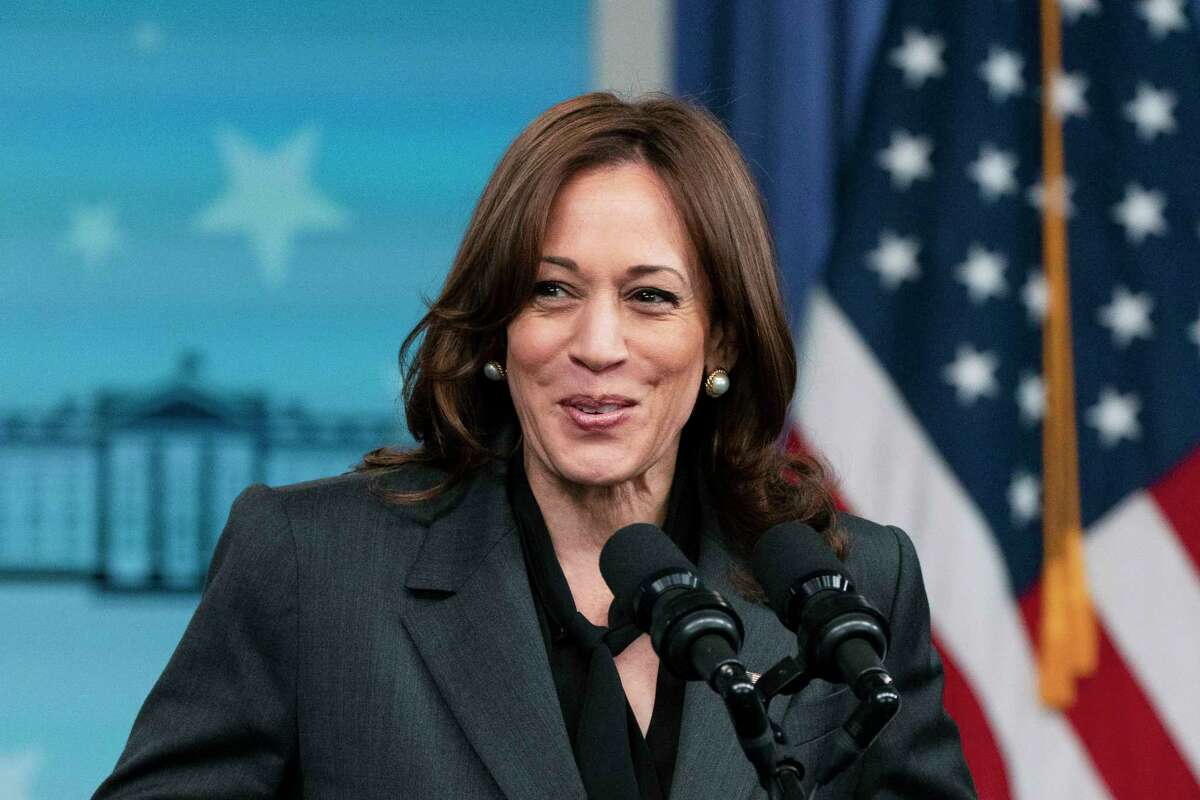 Vice President Kamala Harris at the Eisenhower Executive Office Building on the White House complex, in Washington, March 15, 2022.