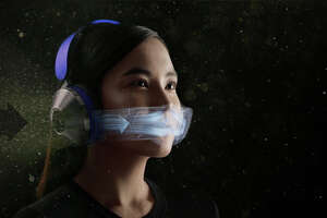 Dyson’s air purifying headphones are strange, captivating