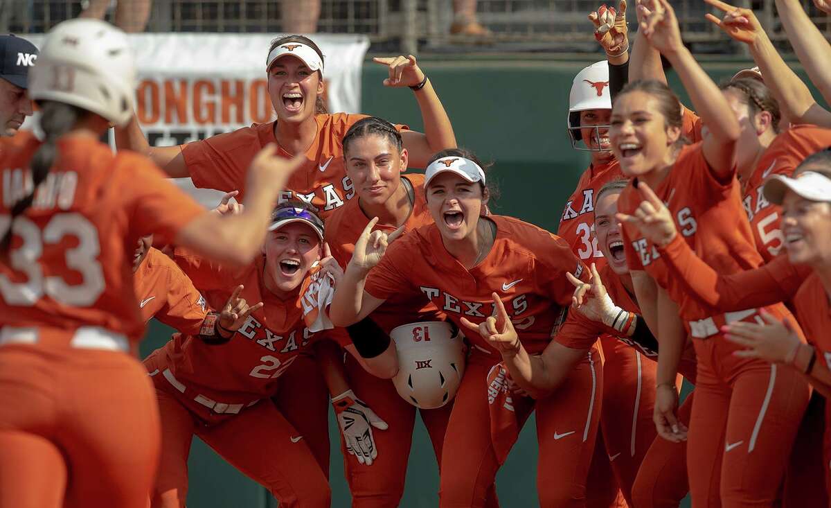 Texas softball players celebrate a home run in 2019. In 1992, “The Year of the Woman,” UT did not even sponsor softball. That year , voters elected a record number of women to Congress.