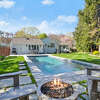 The pool and granite patio at the home on 111 Toll House Lane in Fairfield, Conn. 