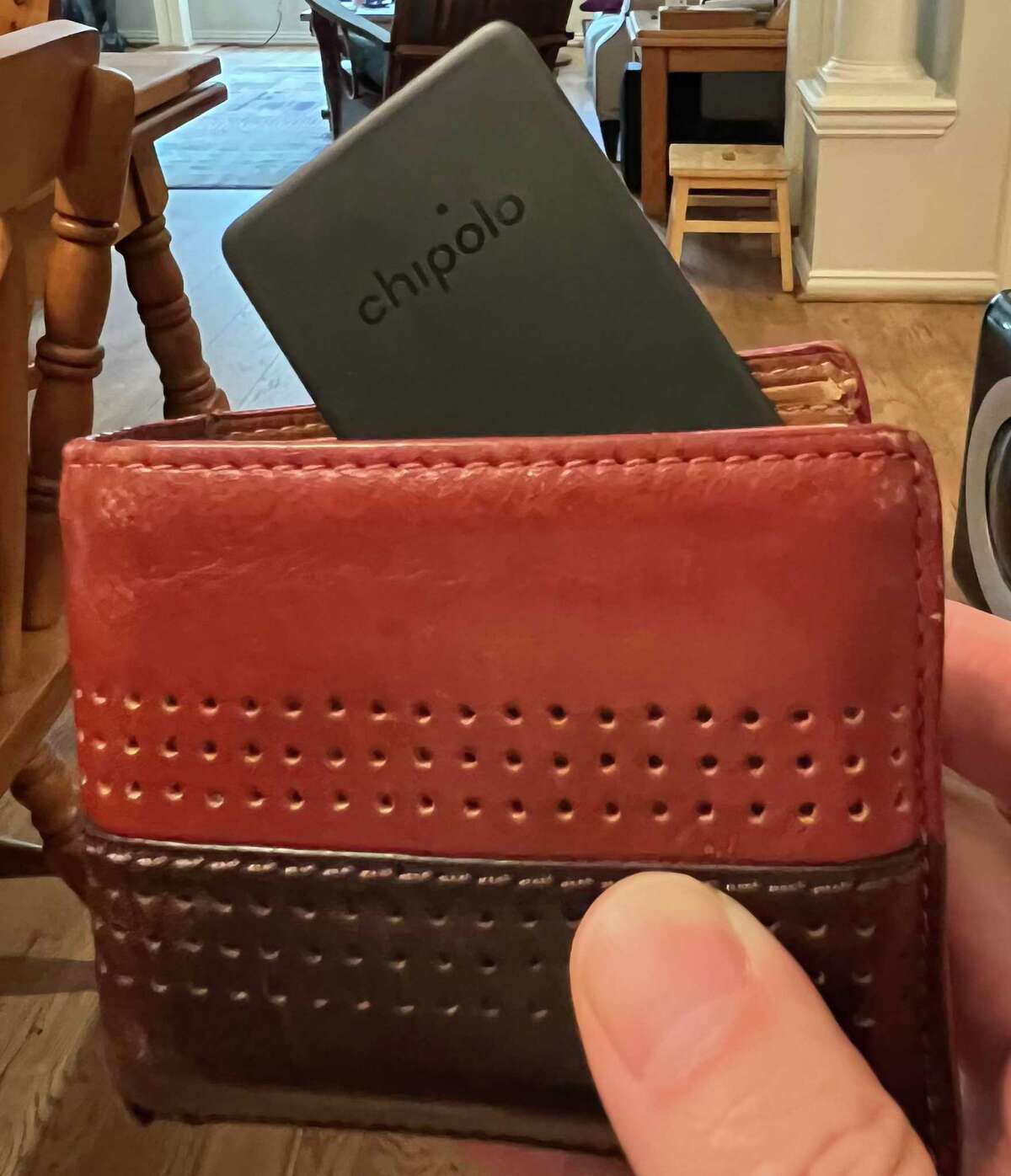 The Chipolo Card Spot fits easily into a wallet’s credit card slot. Once there, it can show you in Apple’s Find My app where it’s located, and even alert you if you’ve left it behind.