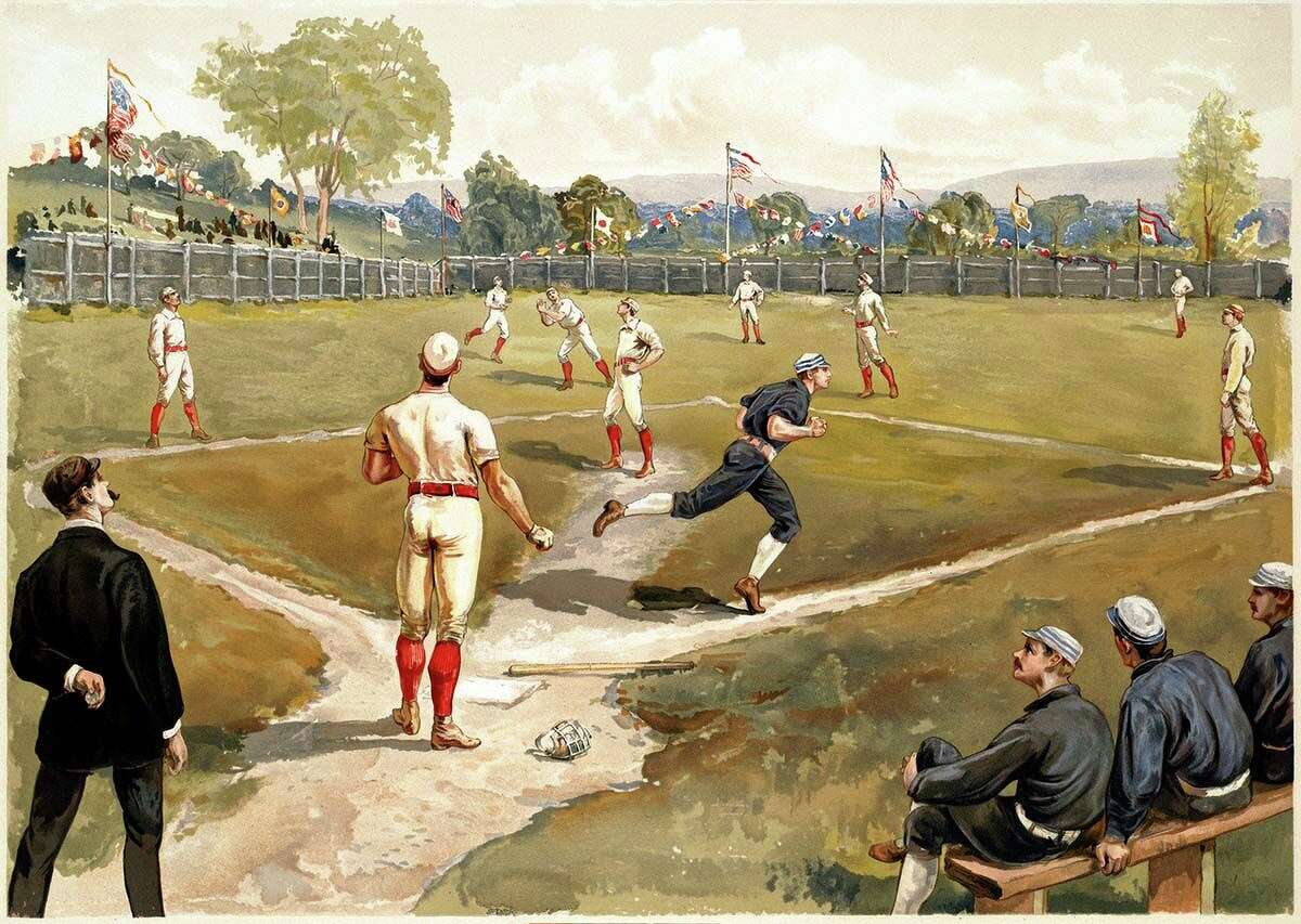 The Middletown Mansfields left precious few photos behind, but July 4, 1872, may have looked something like this, when the Mansfields took a 9-1 lead over the mighty Boston Red Stockings in the third inning before being steamrolled in the end. It was a fleeting but heady brush with the big leagues.