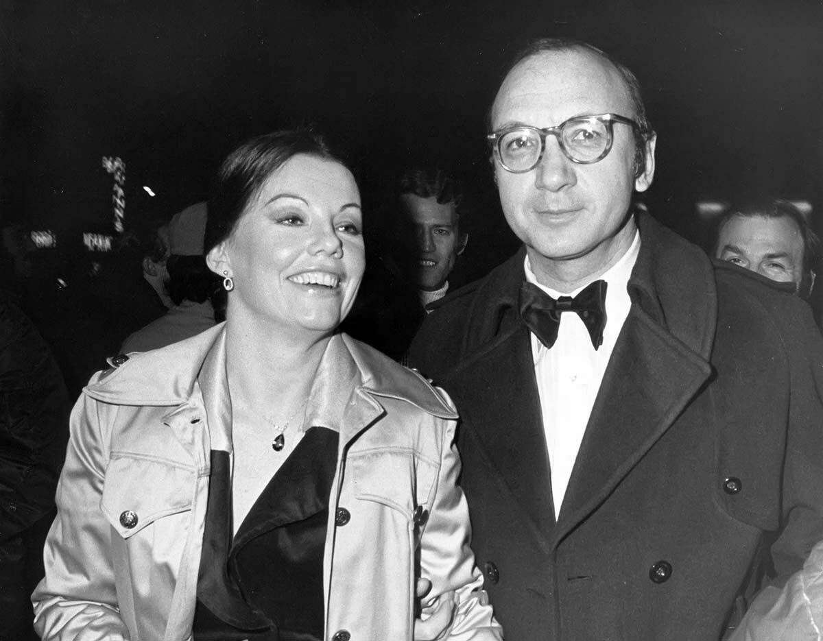 Marsha Mason with husband Neil Simon in New York City circa 1973.
