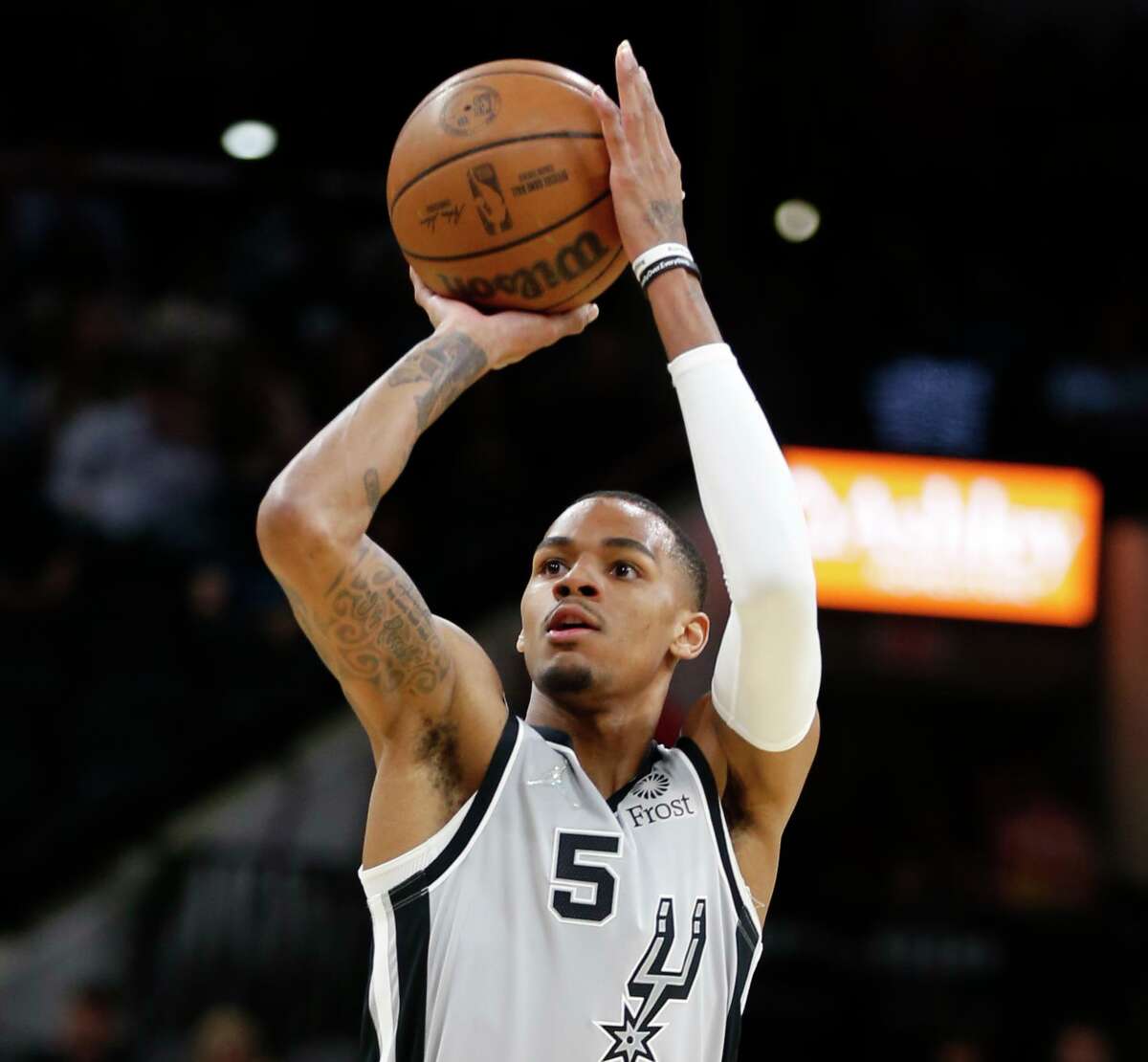 Gregg Popovich likens All-Star guard Dejounte Murray to Tim Duncan in the way he patiently prods his teammates to improve.