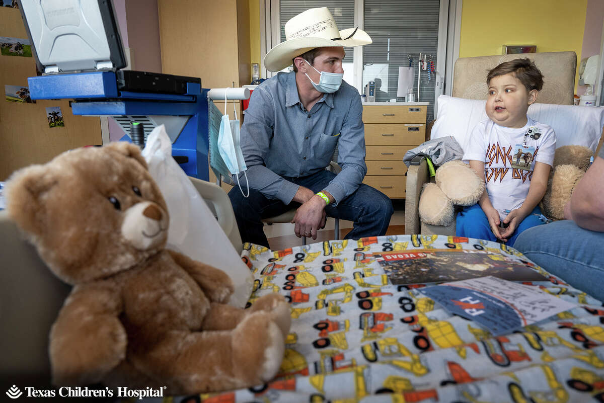 J.J. Watt visits heart patients at Texas Children's Hospital