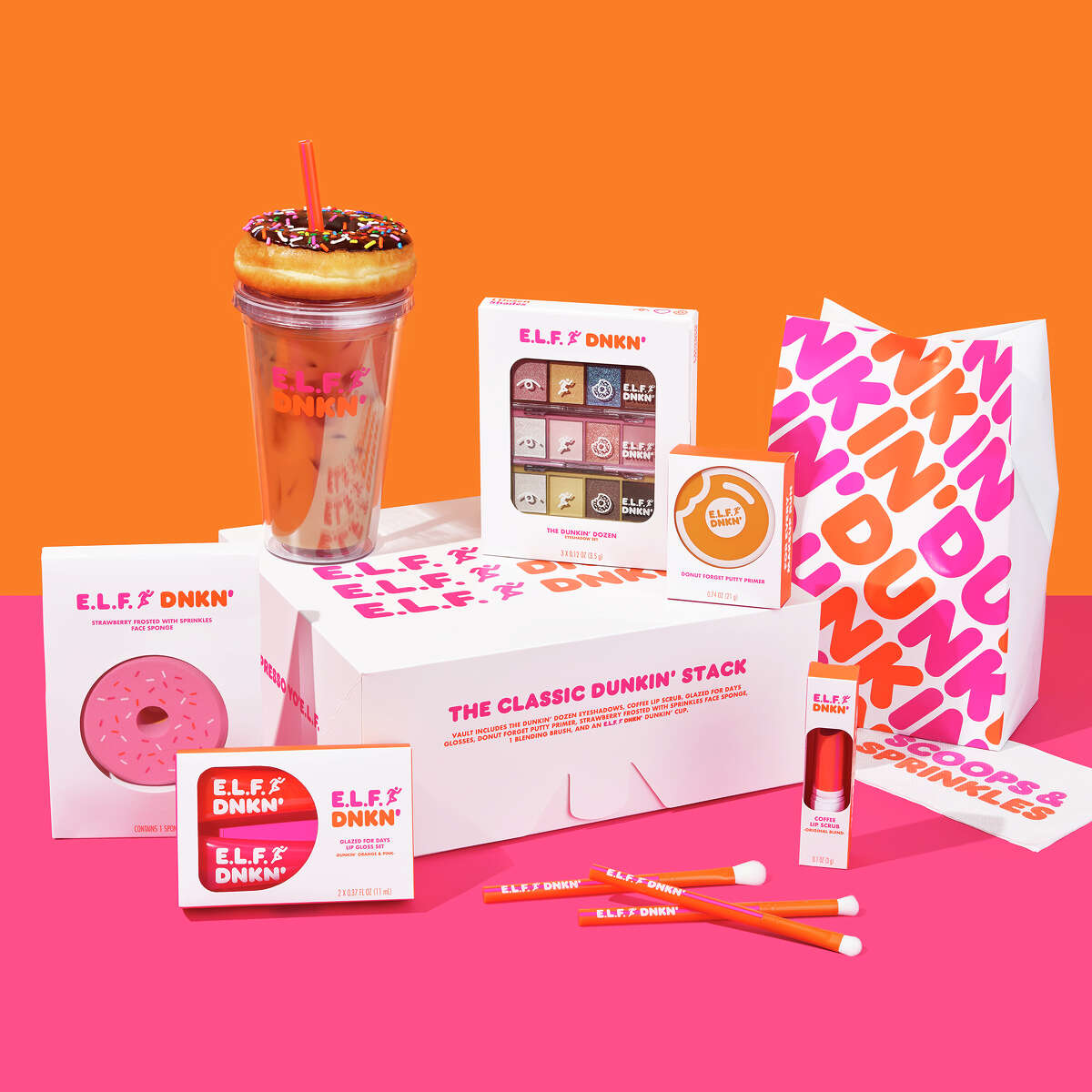 A look at the elf x Dunkin' collection.