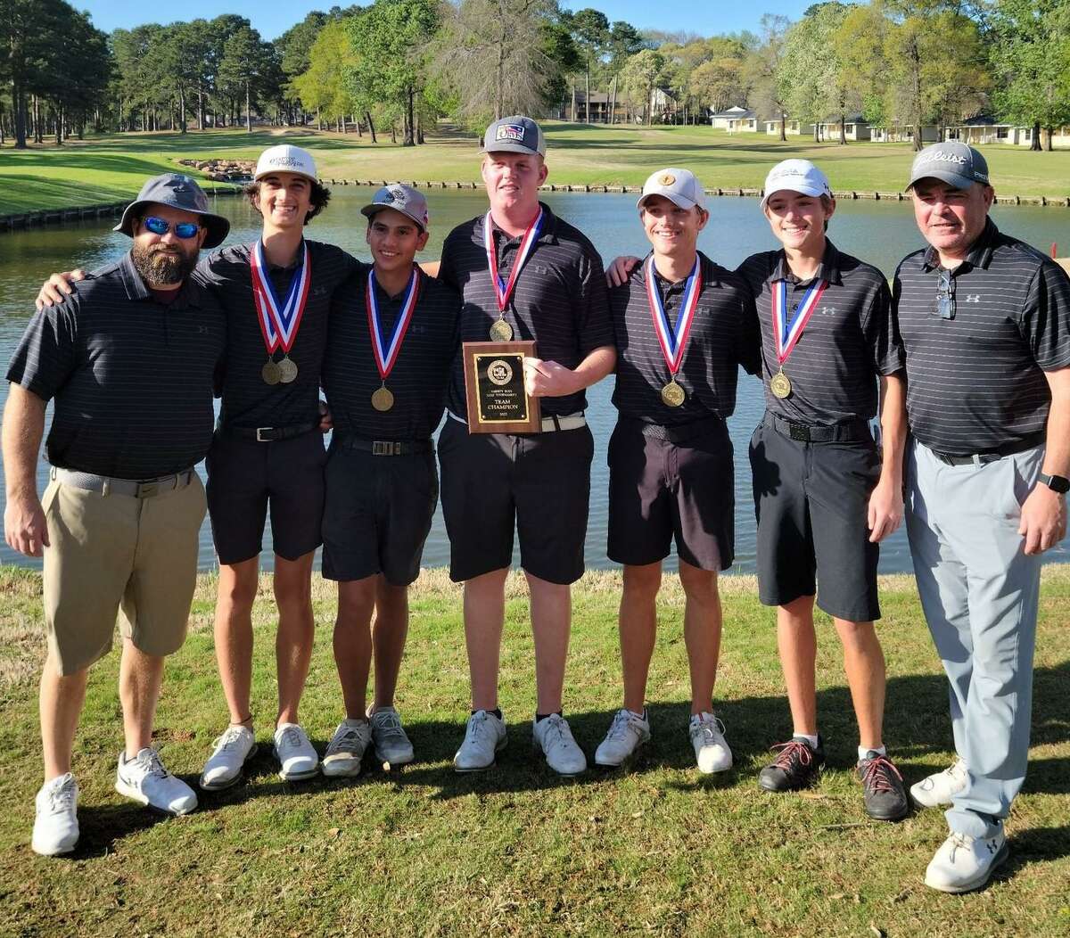 The Magnolia West boys golf team won the District 19-5A tournament Wednesday March 30, 2022 at The Golf Club at Margaritaville Lake Resort.