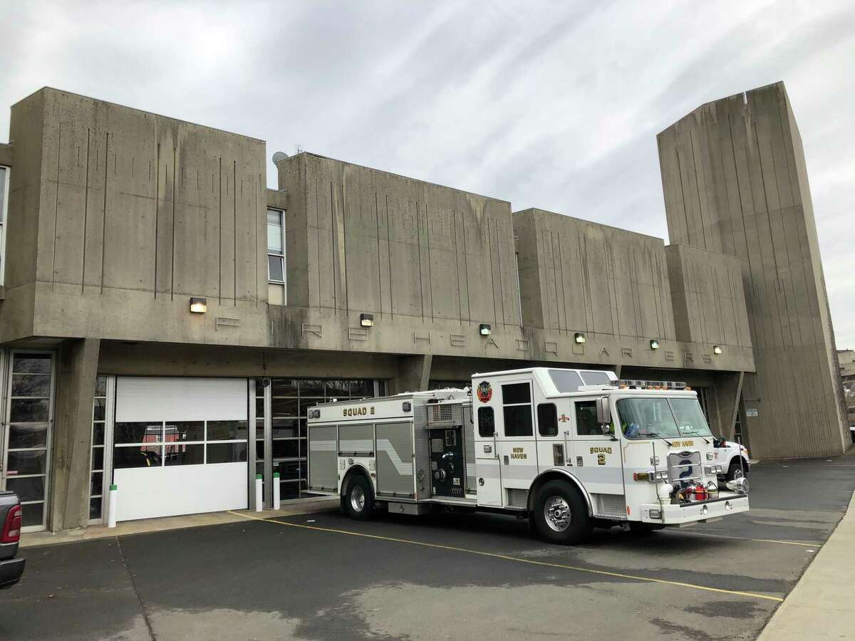 The New Haven Fire Department headquarters on Grand Avenue. Investigators are looking into two fires that broke out in the East Rock neighborhood Thursday night, displacing some 22 residents from their homes.