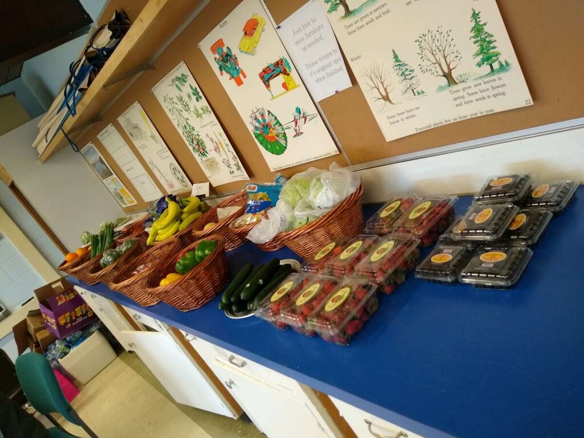 Participants played bingo in Arcadia and everyone went home with a bag of fresh produce. 
