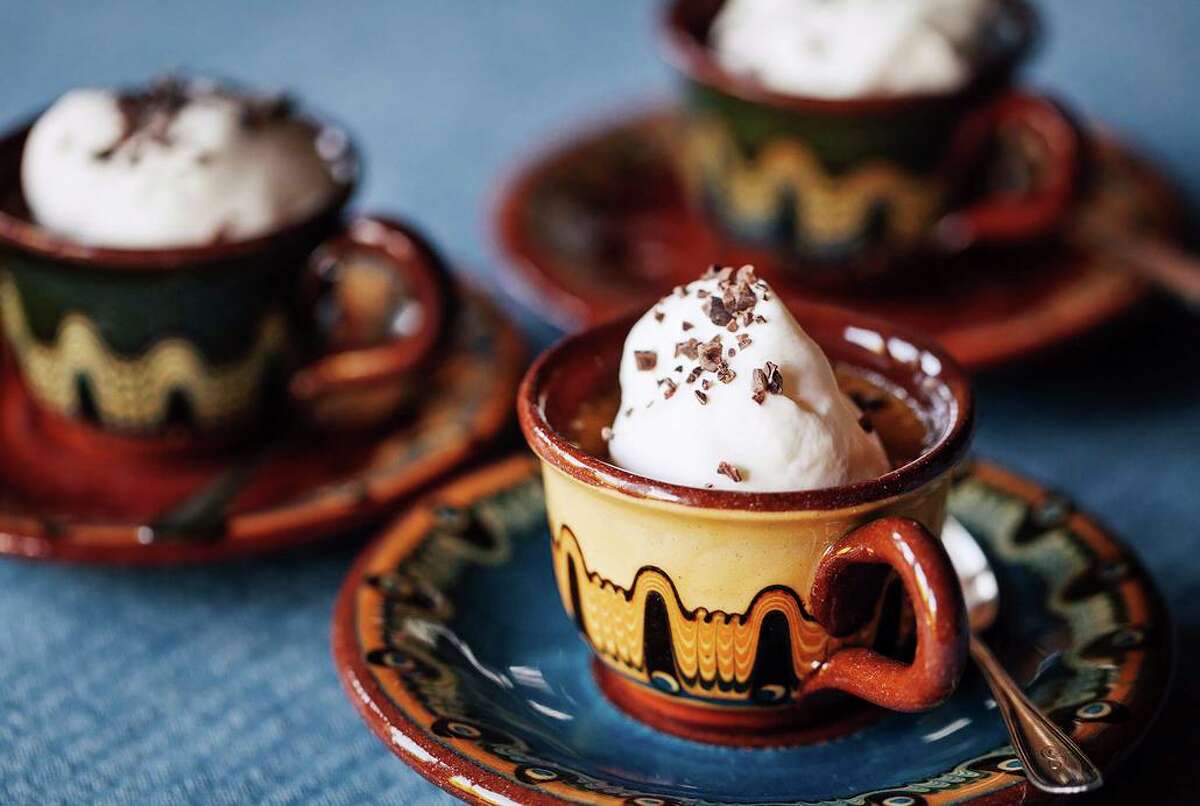 Coffee pots de creme from Sally Schmitt's new cookbook, "Six California Kitchens."