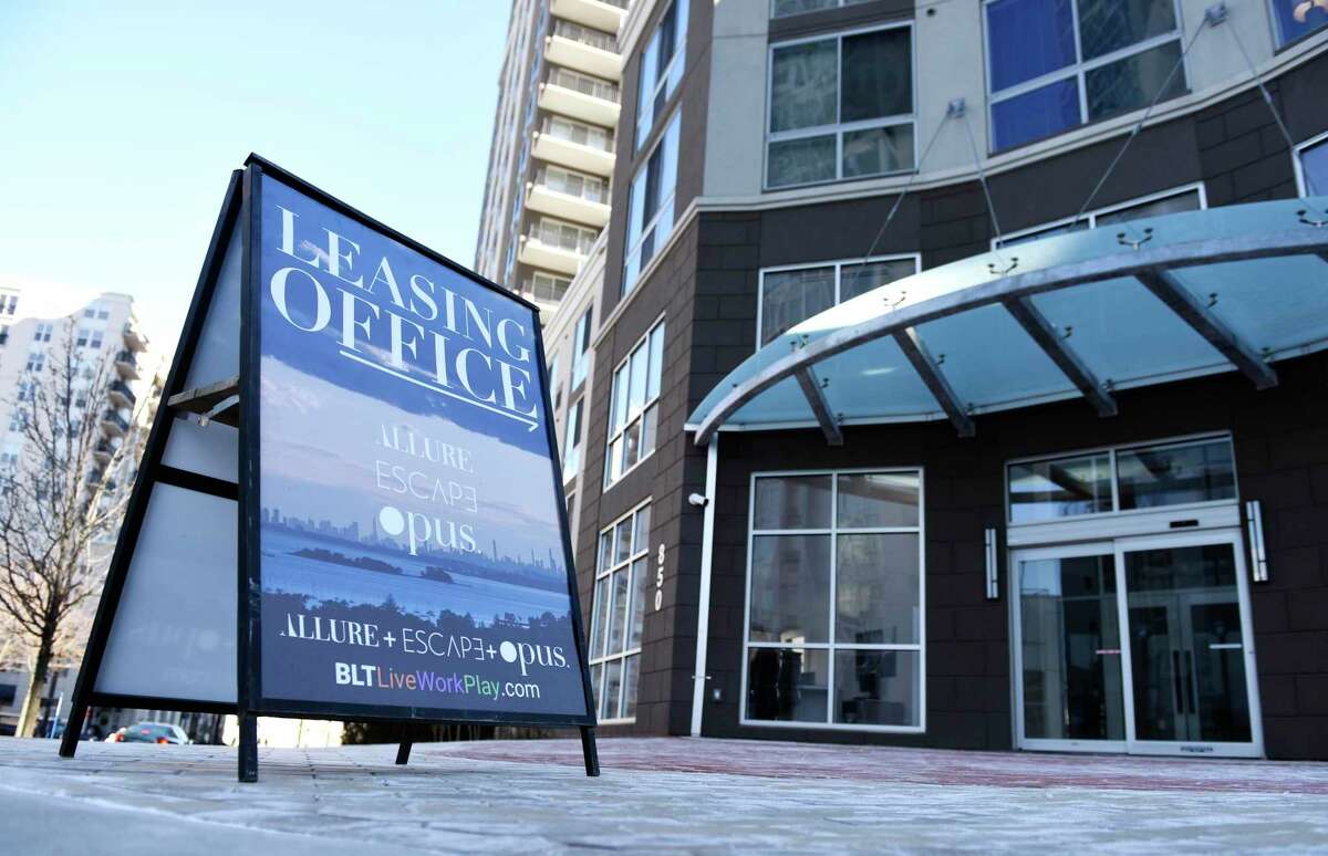 The new BLT Allure Harbor Point apartment complex in Stamford, Conn., photographed on Tuesday, Feb. 15, 2022.
