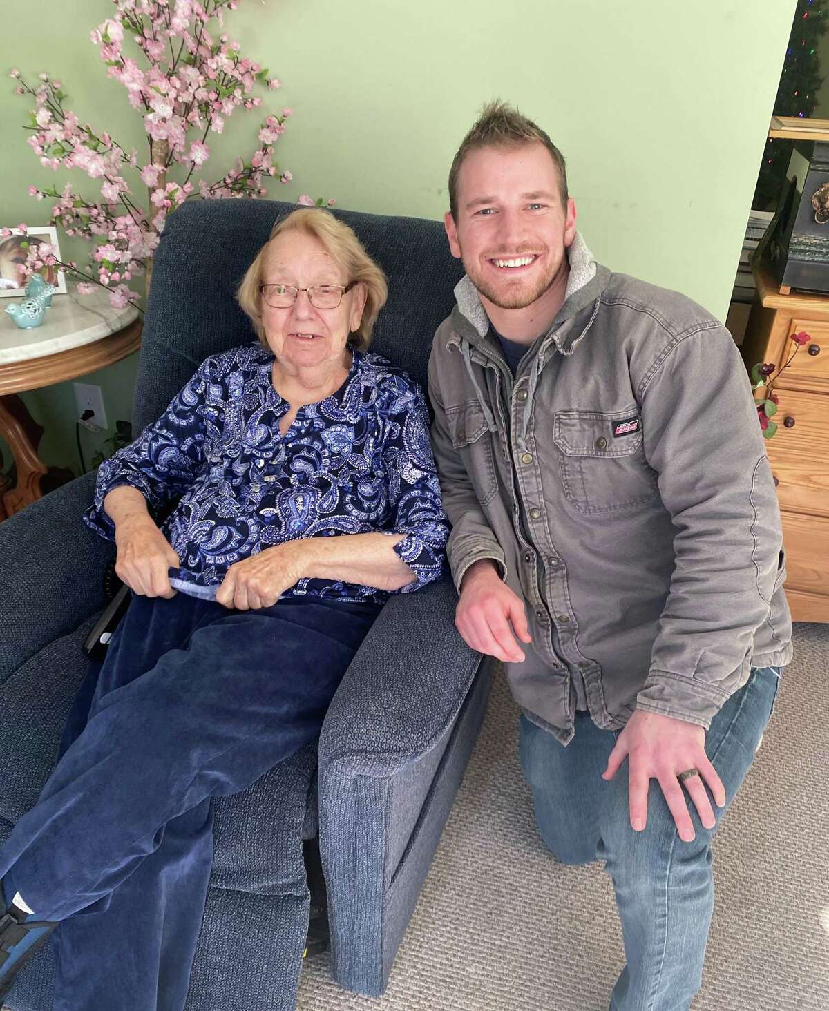 Grandma Grace (left) served as the inspiration for Tim Krupski to develop a self-lifting toilet seat. He partnered with Jeremy Bronen and in 2020, they launched SedMed.