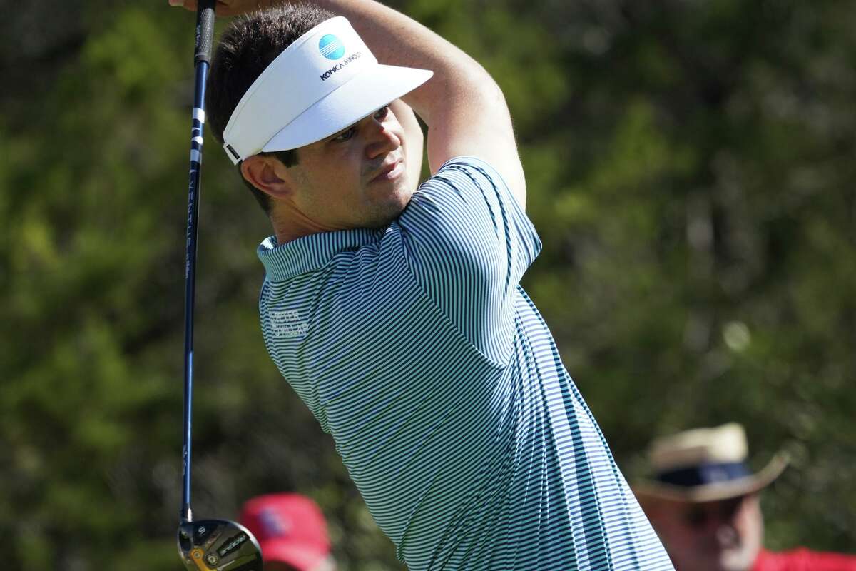 Beau Hossler tee's off during Saturday's Third Round of the Valero Texas Open at the TPC San Antonio Oaks Course. This is the final PGA tournament before the Master's which begins next week.