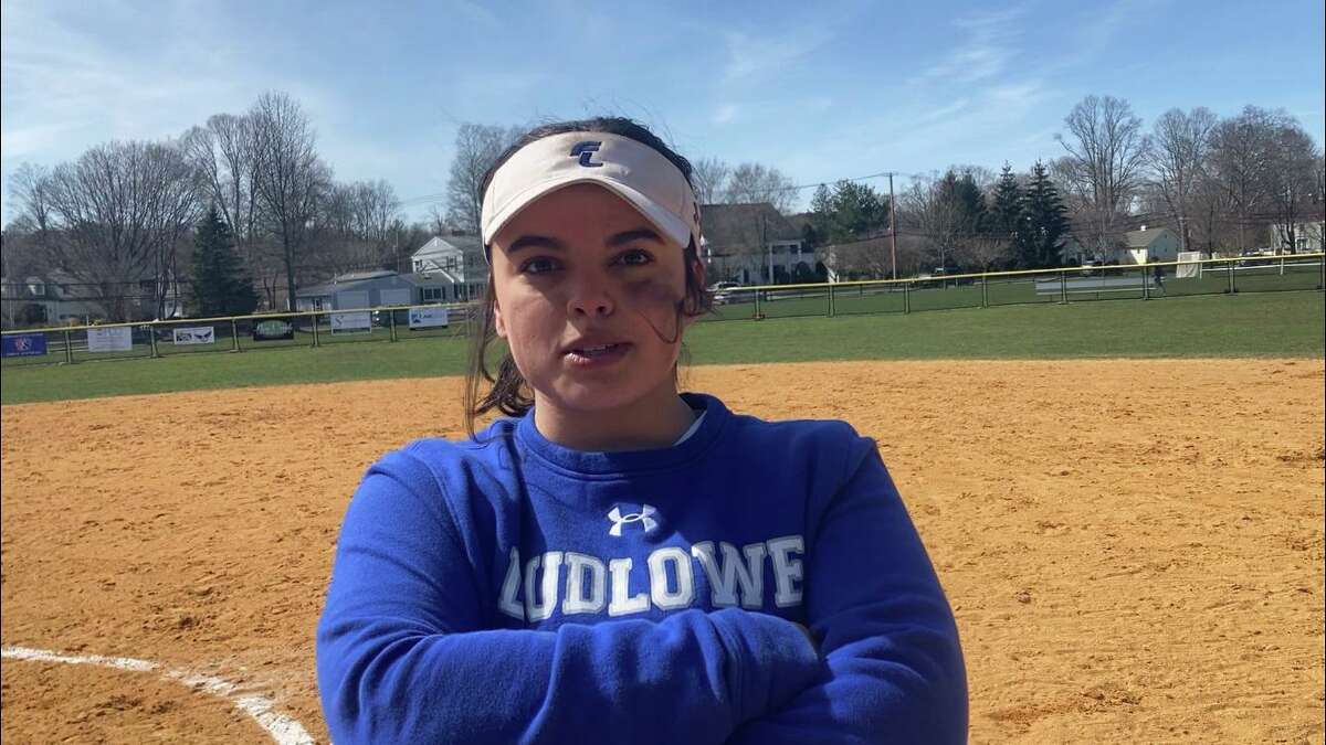 Ludlowe first baseman Ellie Gallagi was 2-for-3 with an RBI in the Falcons 2-0 win over Masuk Saturday.