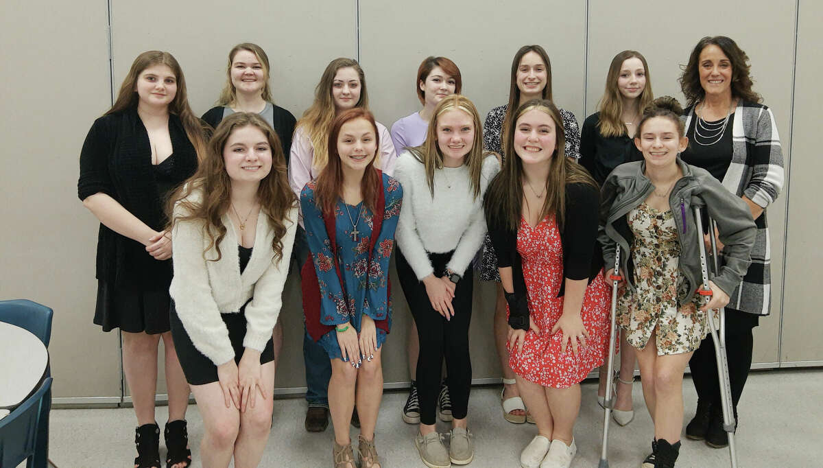 Evart cheerleaders were recognized at a recent banquet.