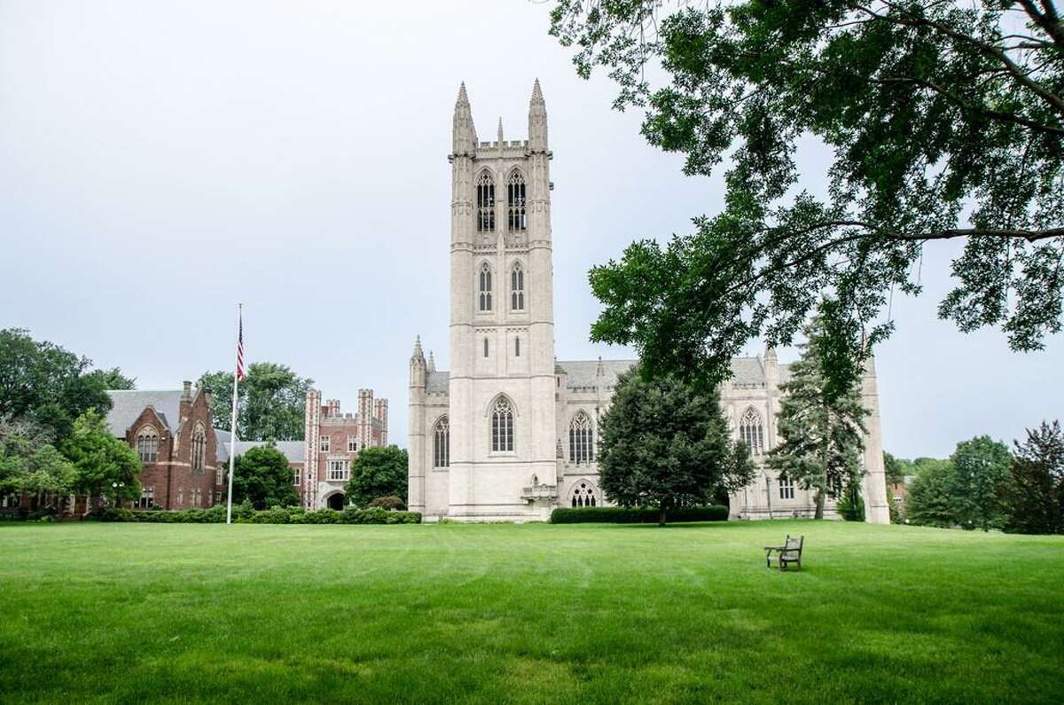 Chapel of the Trinity College in Hartford Connecticut during summer day