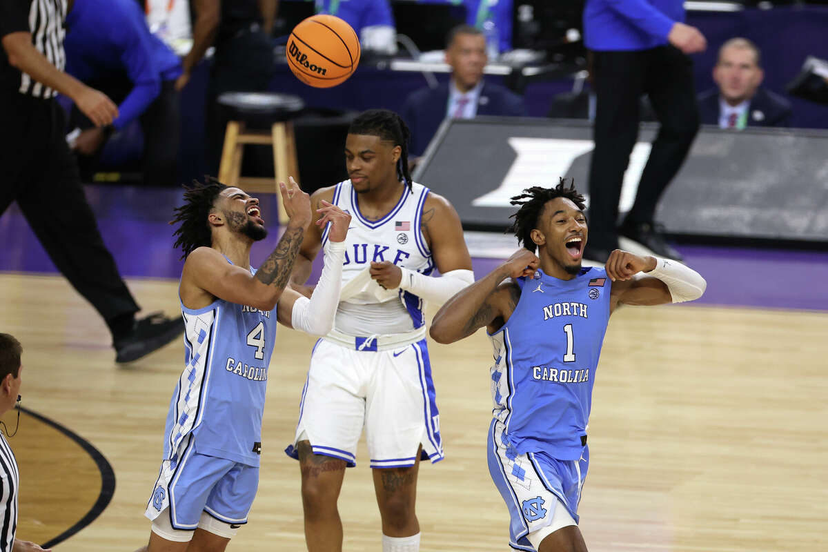 Kansas will take on North Carolina in the seventh meeting between the two teams in the NCAA March Madness tournament. 
