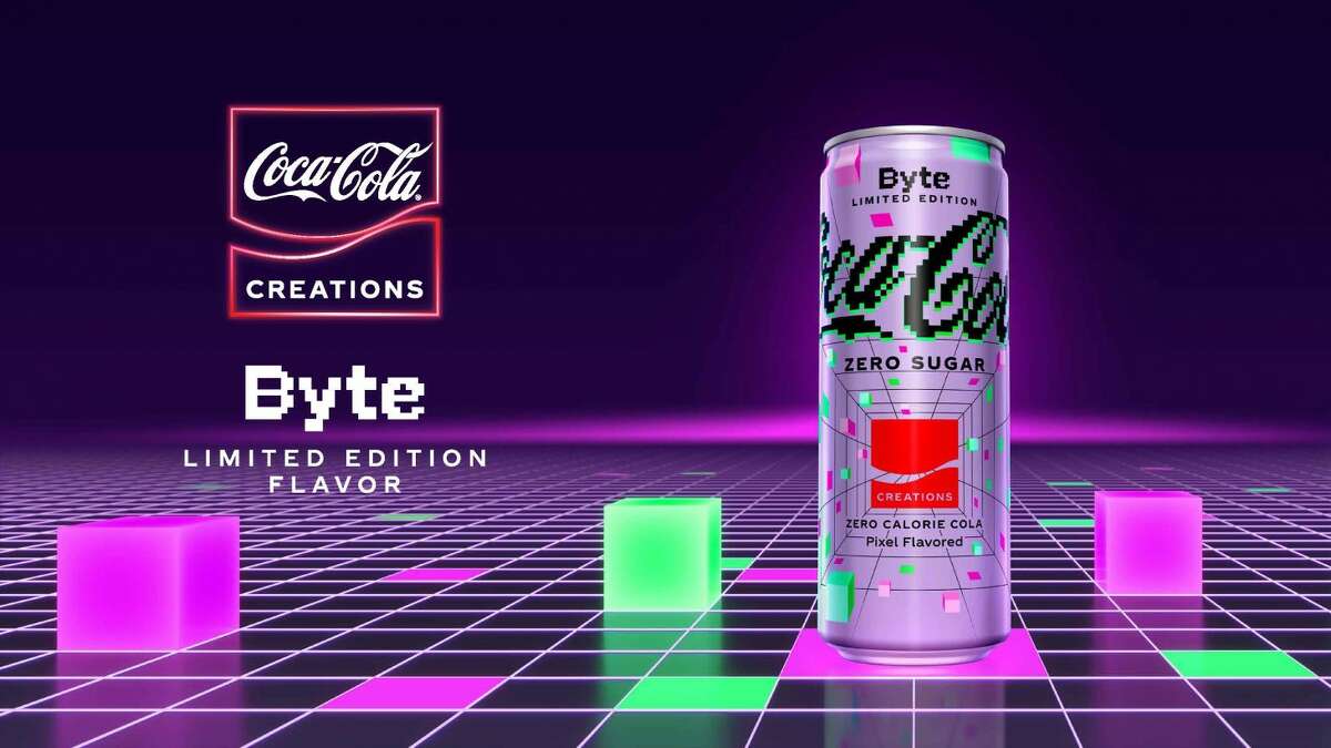 A promotional still of the new flavor of Coca-Cola, "Byte"