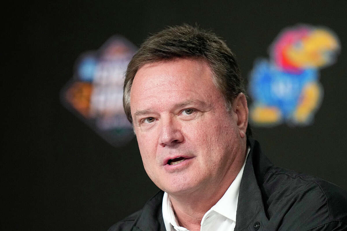 Kansas coach Bill Self speaks during a press conference for the men's Final Four on Thursday in New Orleans. 