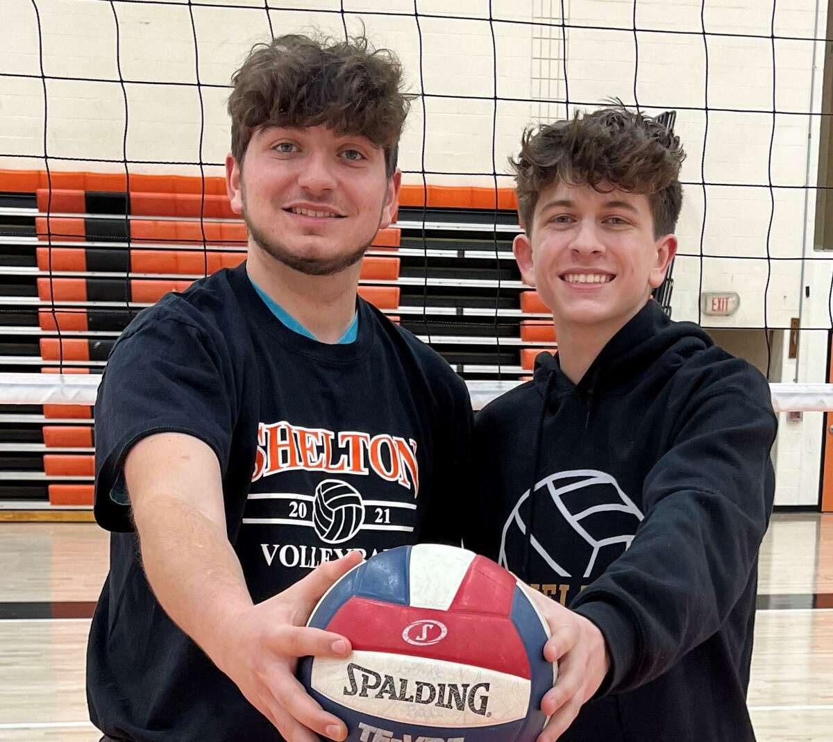 Alessandro Mallozzi and John Sabovik are Shelton boys volleyball captains.