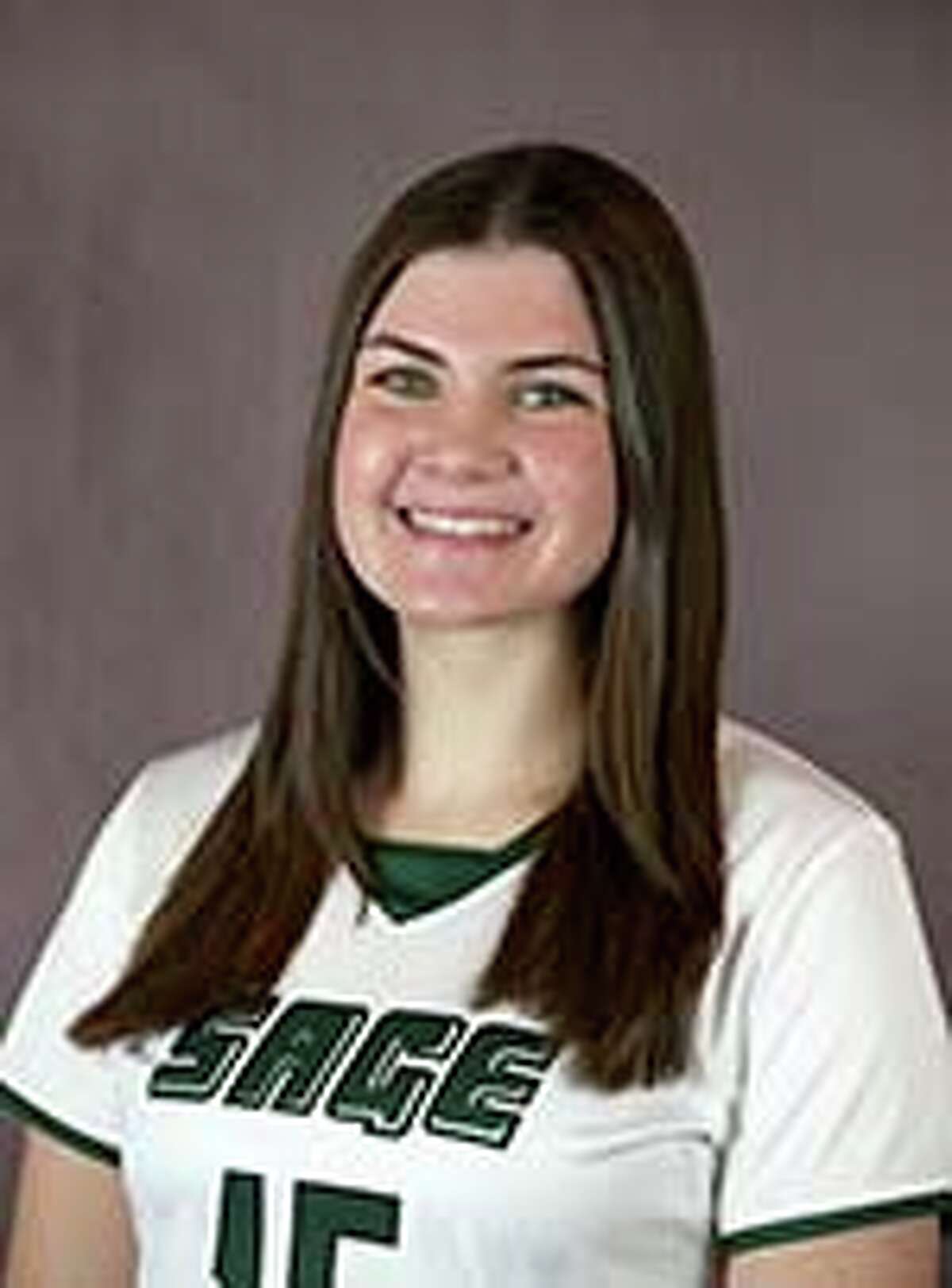 Guilderland High graduate Grace Hines of the Sage women's lacrosse team.