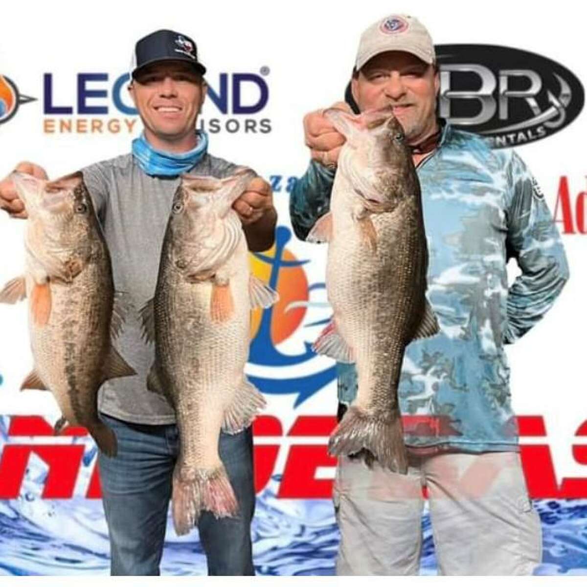 Mike Parsons and Chad Petross came in first place in the CONROEBASS Tuesday Tournament with a stringer weight of 16.12 pounds.