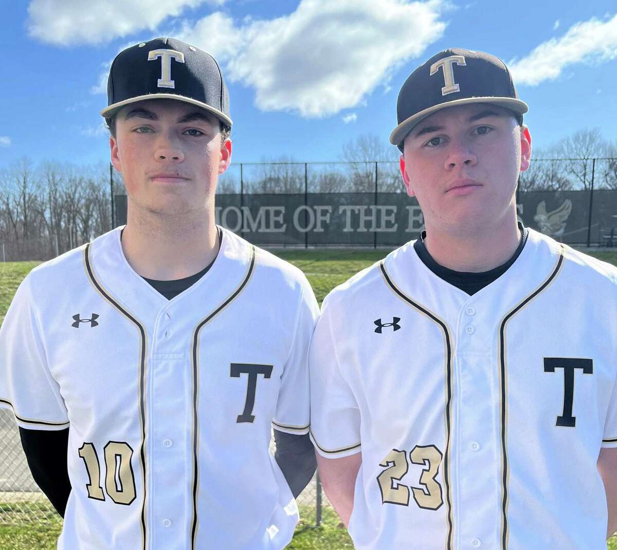 Connor Johnston and Dylan Moran are Trumbull baseball captains.