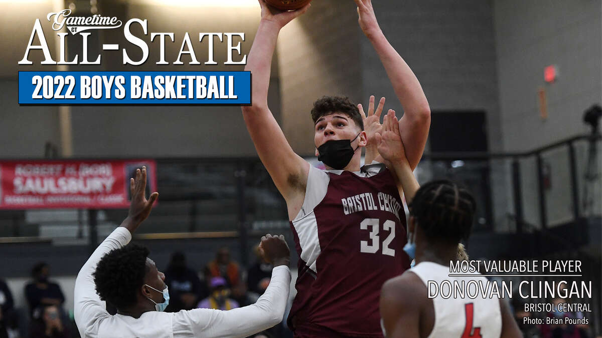 Bristol Central's Donovan Clingan in the 2022 GameTimeCT Boys Basketball Player of the Year