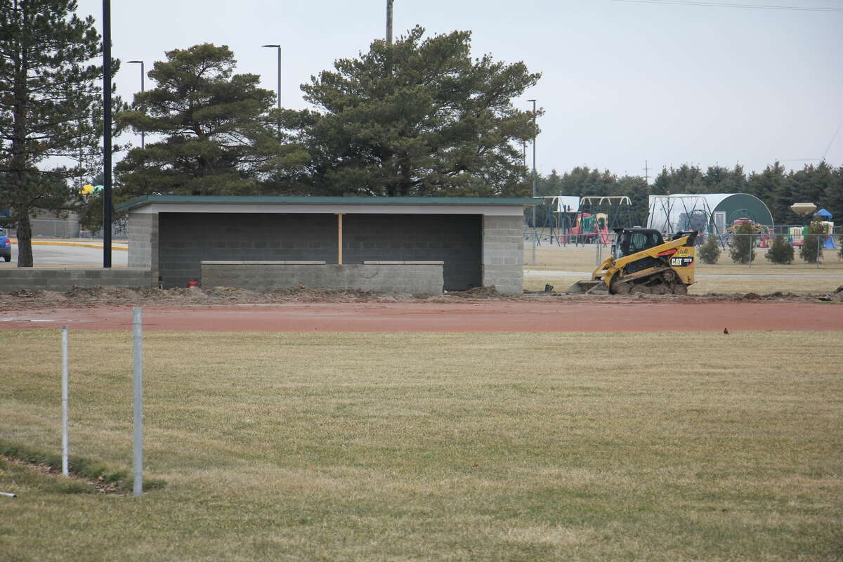 Construction crews are hard at work putting in Laker's new field upgrades.