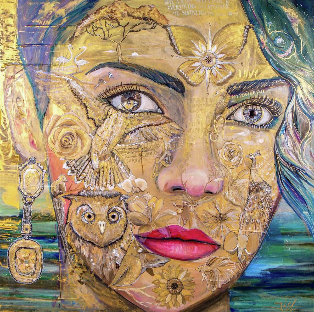 Artist Giovanna DiZurita painted this self-portrait.